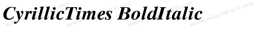 CyrillicTimes BoldItalic字体转换